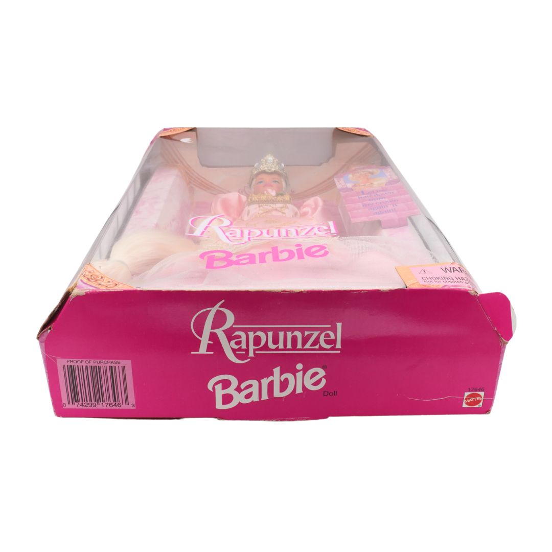 Barbie Rapunzel doll in packaging on a white background