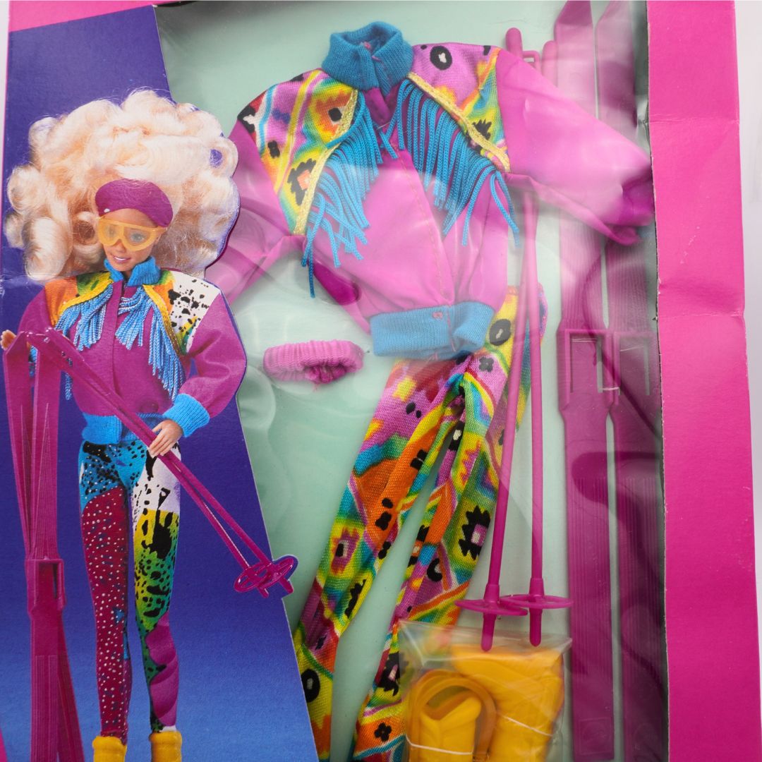 Close up of a Suncharm 80s Mattel Barbie accessory set