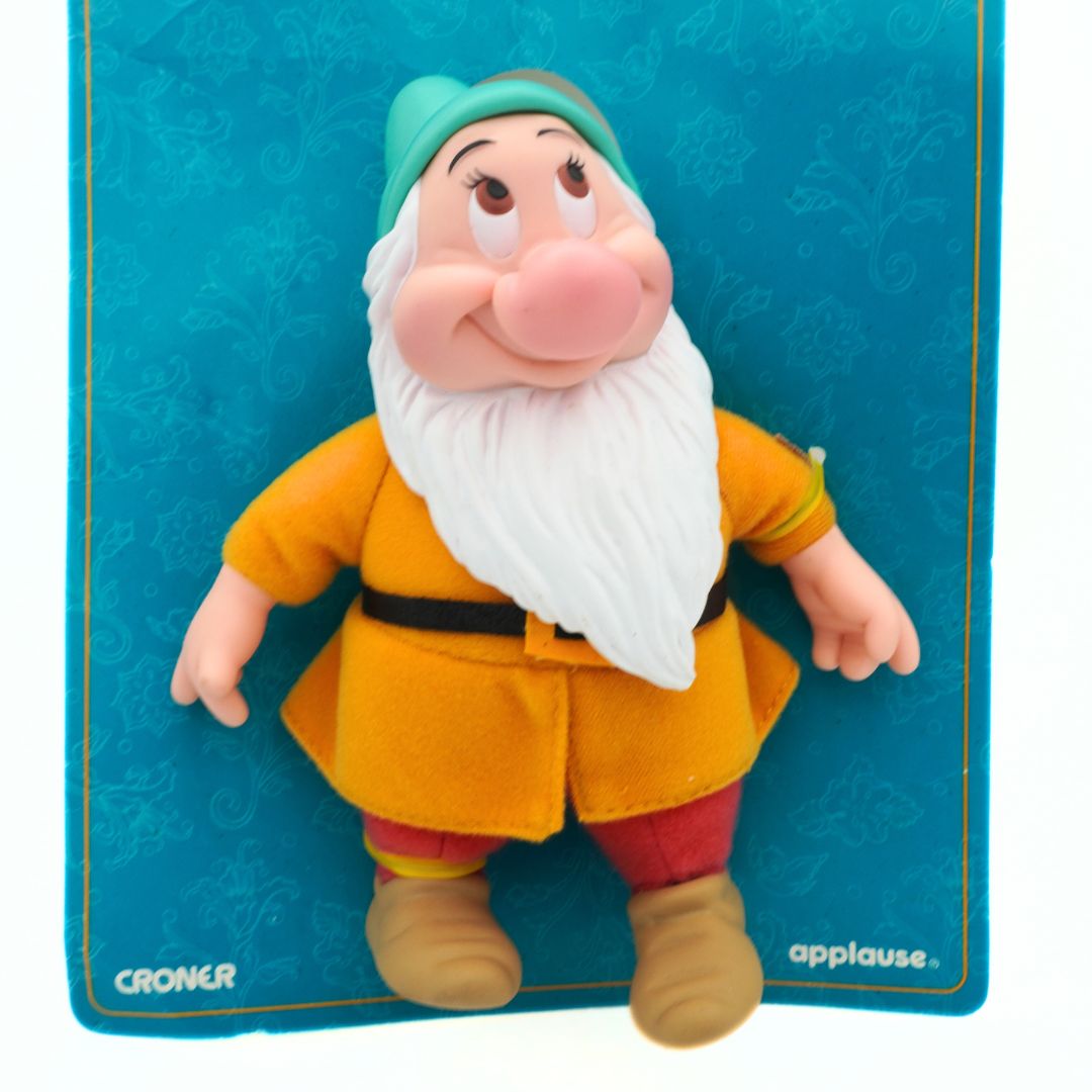 Closeup of a vintage 1994 Disney Bashful toy
