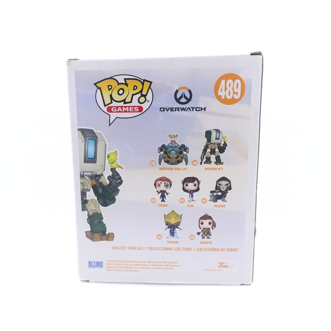 Photo of the back of a 489 Overwatch Bastion Funko Pop