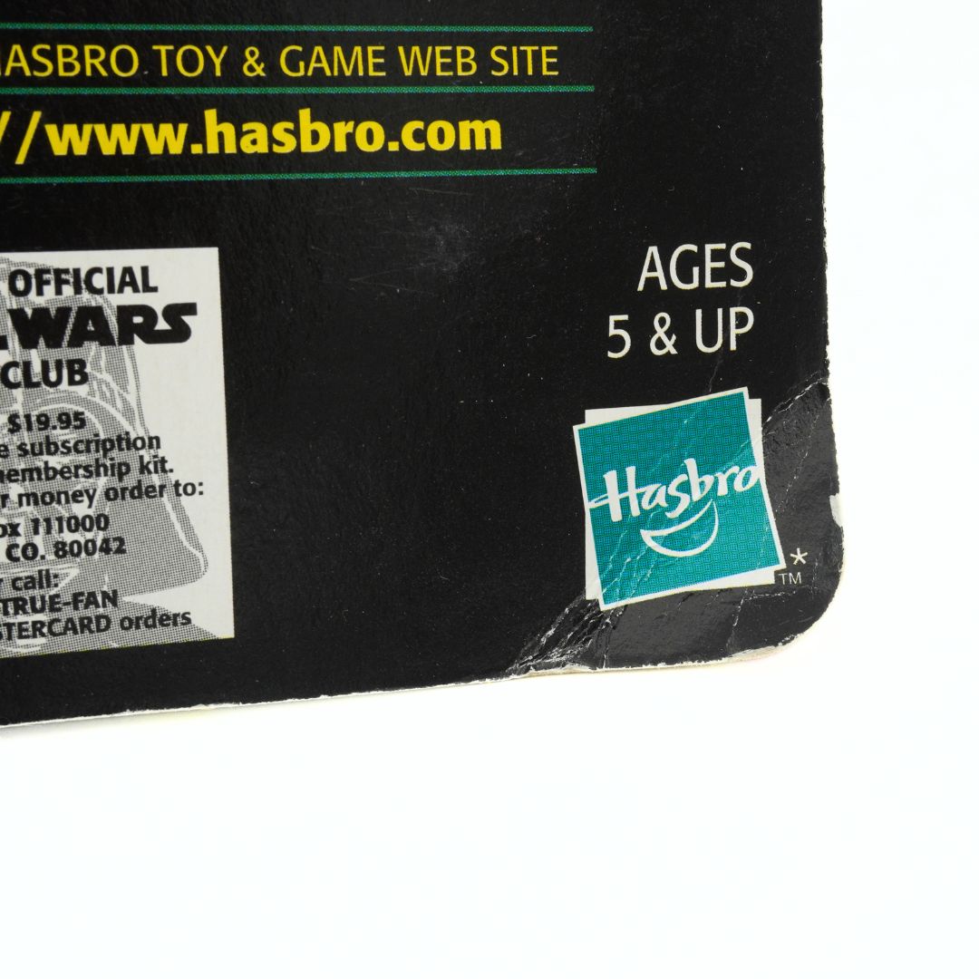 Hasbro toy and game web site label with branding and product information.