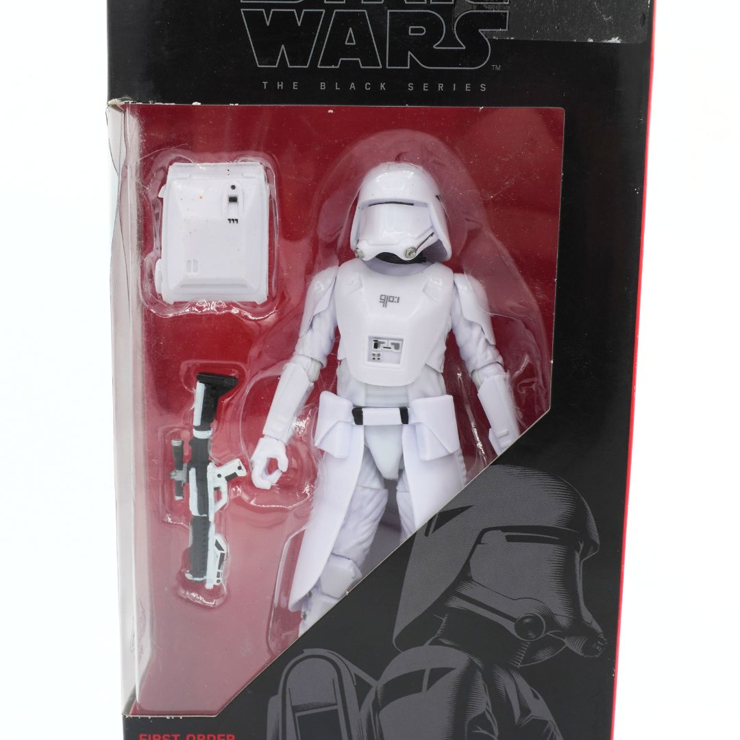 Star Wars action figure in packaging with 'The Black Series' branding.