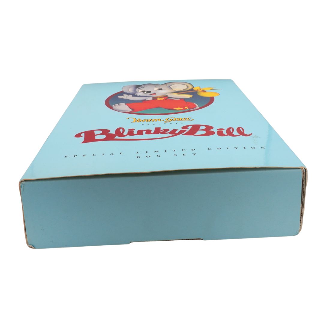 Blue box with 'Blinky Bill' branding on a white background