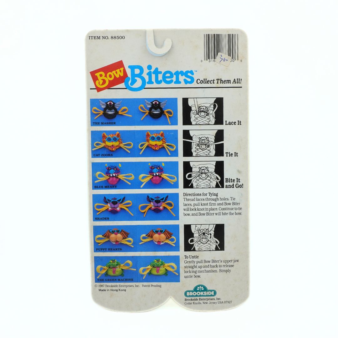 Packaged product of Bow Biters with colorful illustrations on a white background