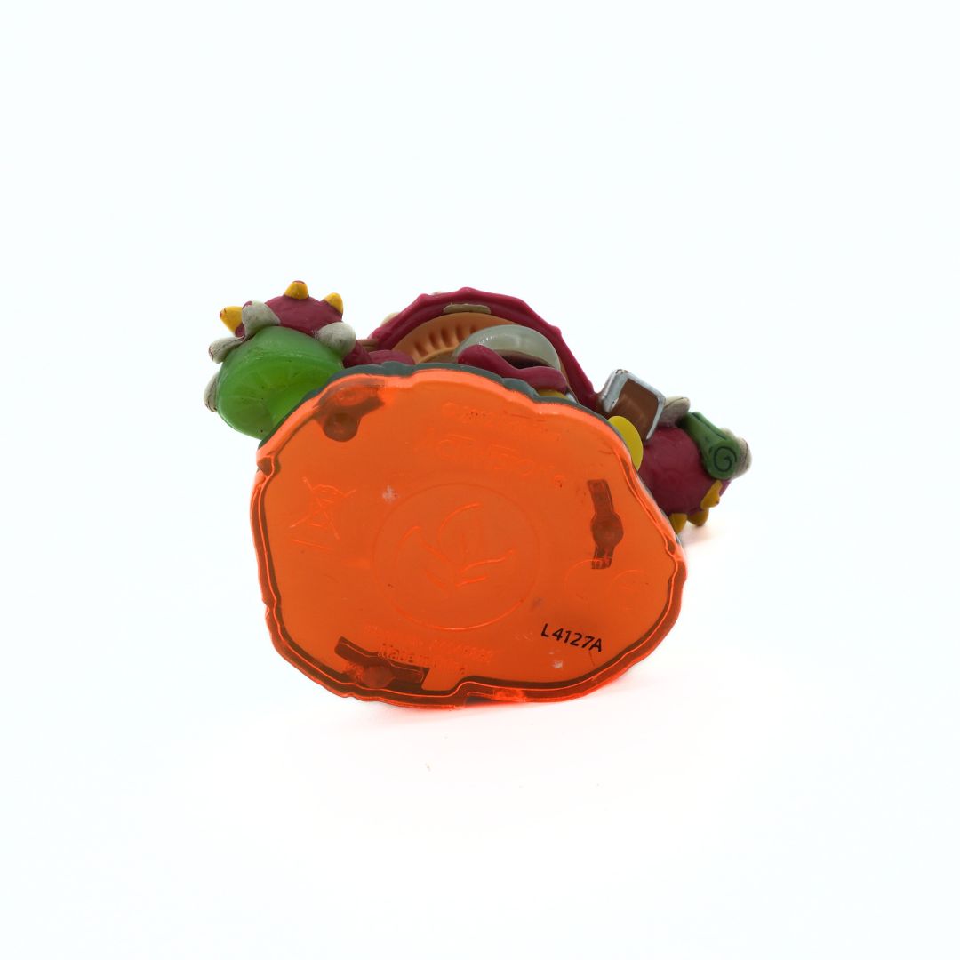 Toy with an orange transparent cover on a white background