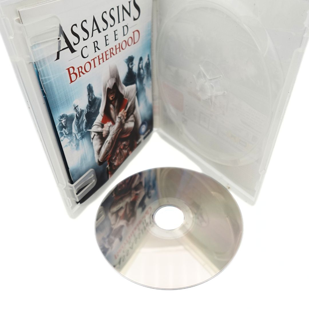 Photo showing the Assassins Creed Brotherhood game disc