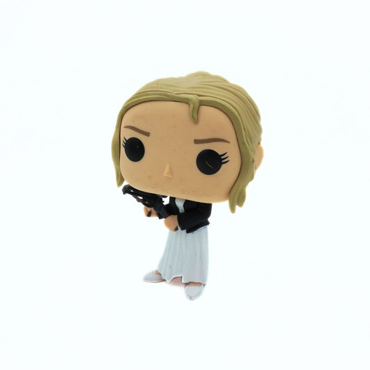 Funko Pop! vinyl figure of a character with blonde hair and a white outfit on a white background