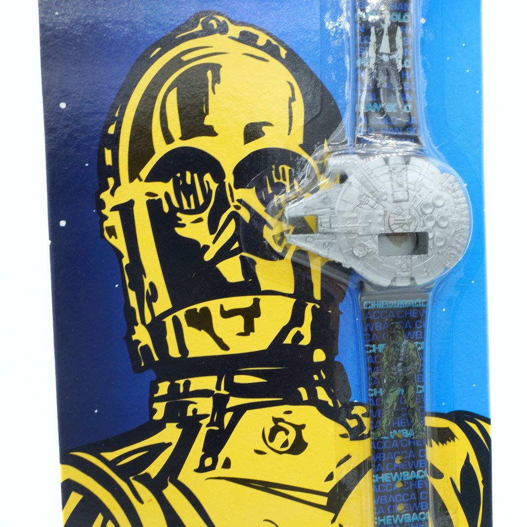C3PO toy figure in packaging with a blue background