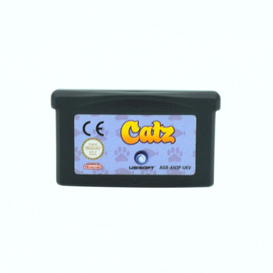 Game cartridge with 'Catz' branding on a white background