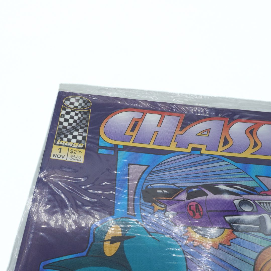 Comic book titled 'Chassis' with a car illustration on a white background