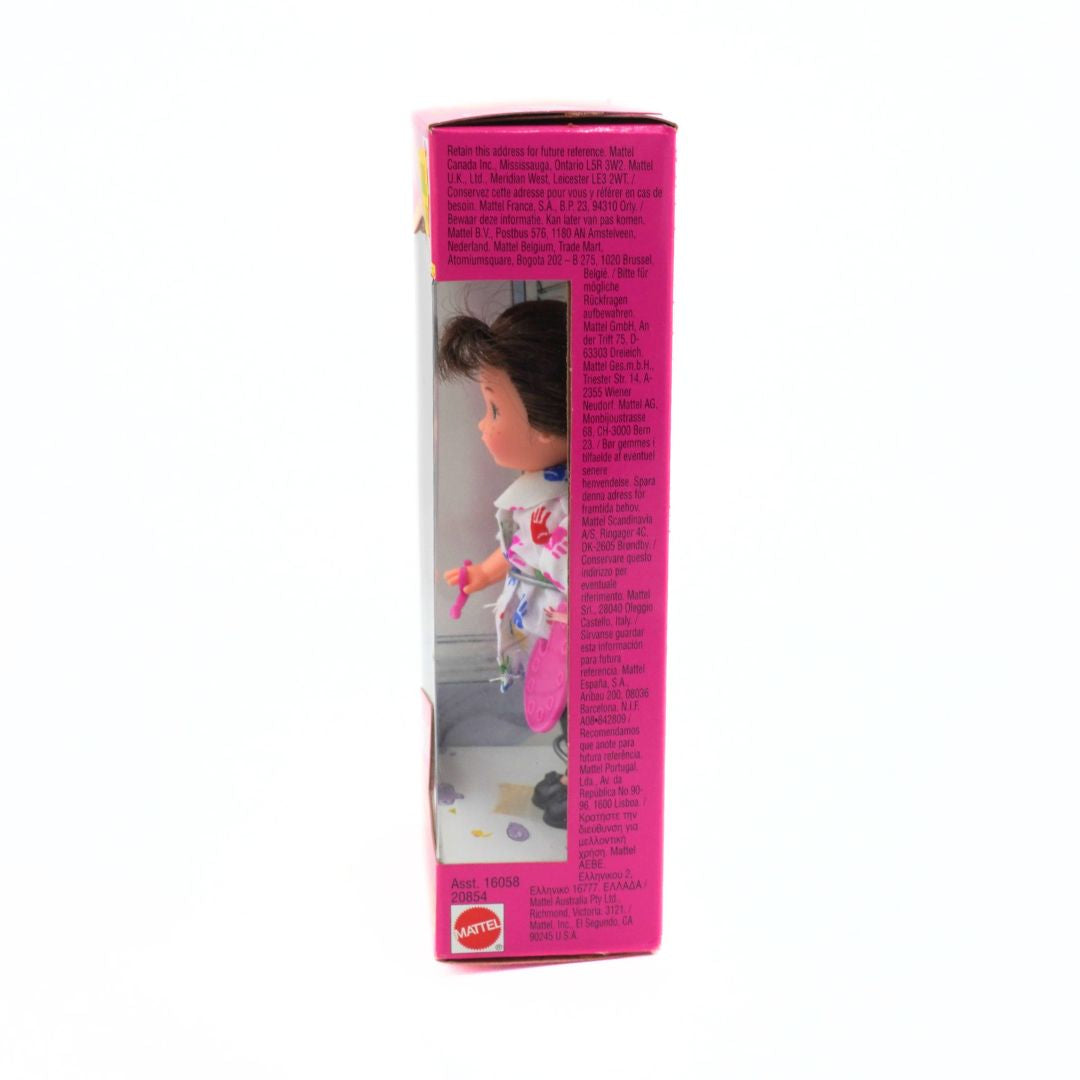 Toy packaging with a character on a white background