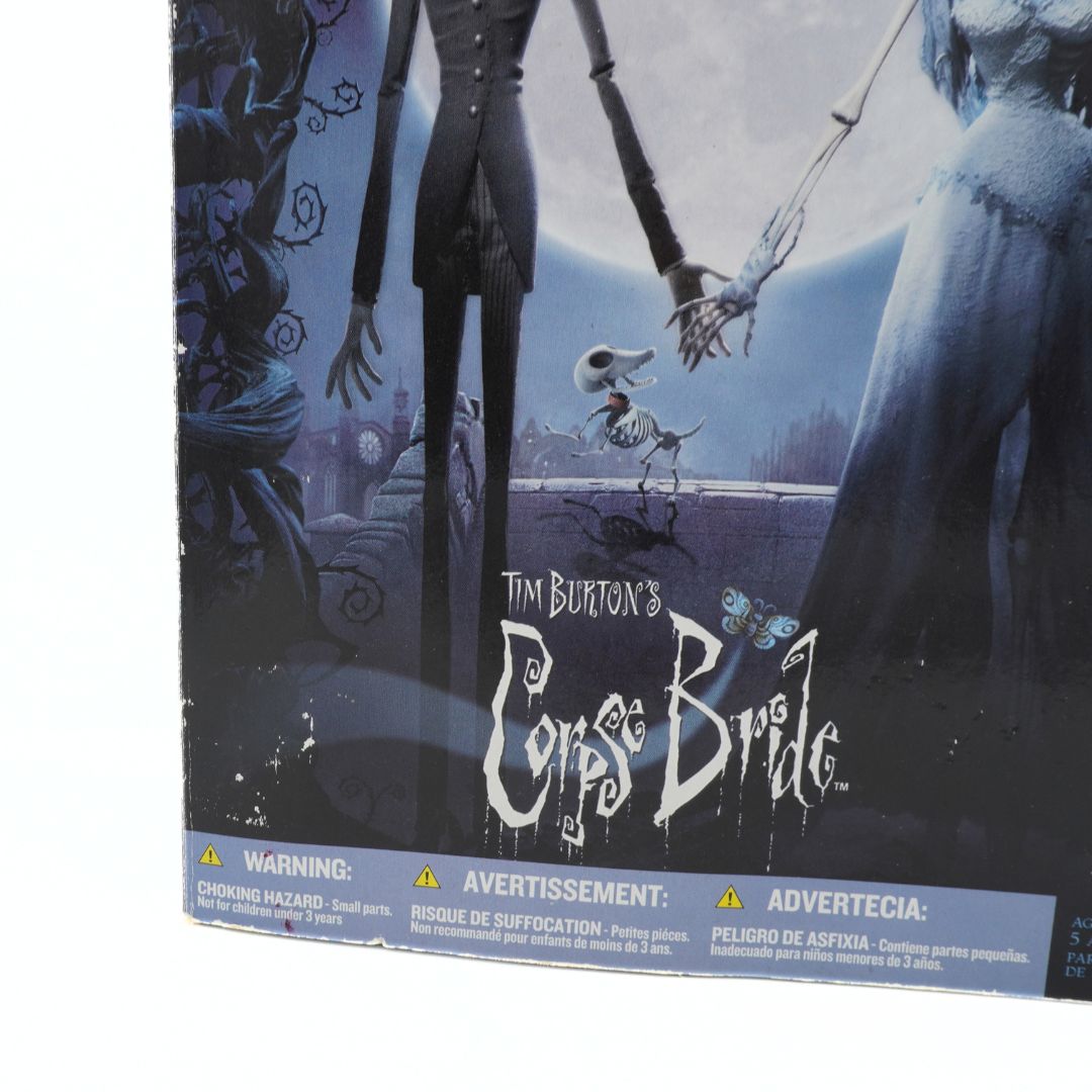 Product packaging for 'The Corpse Bride' with characters and branding.