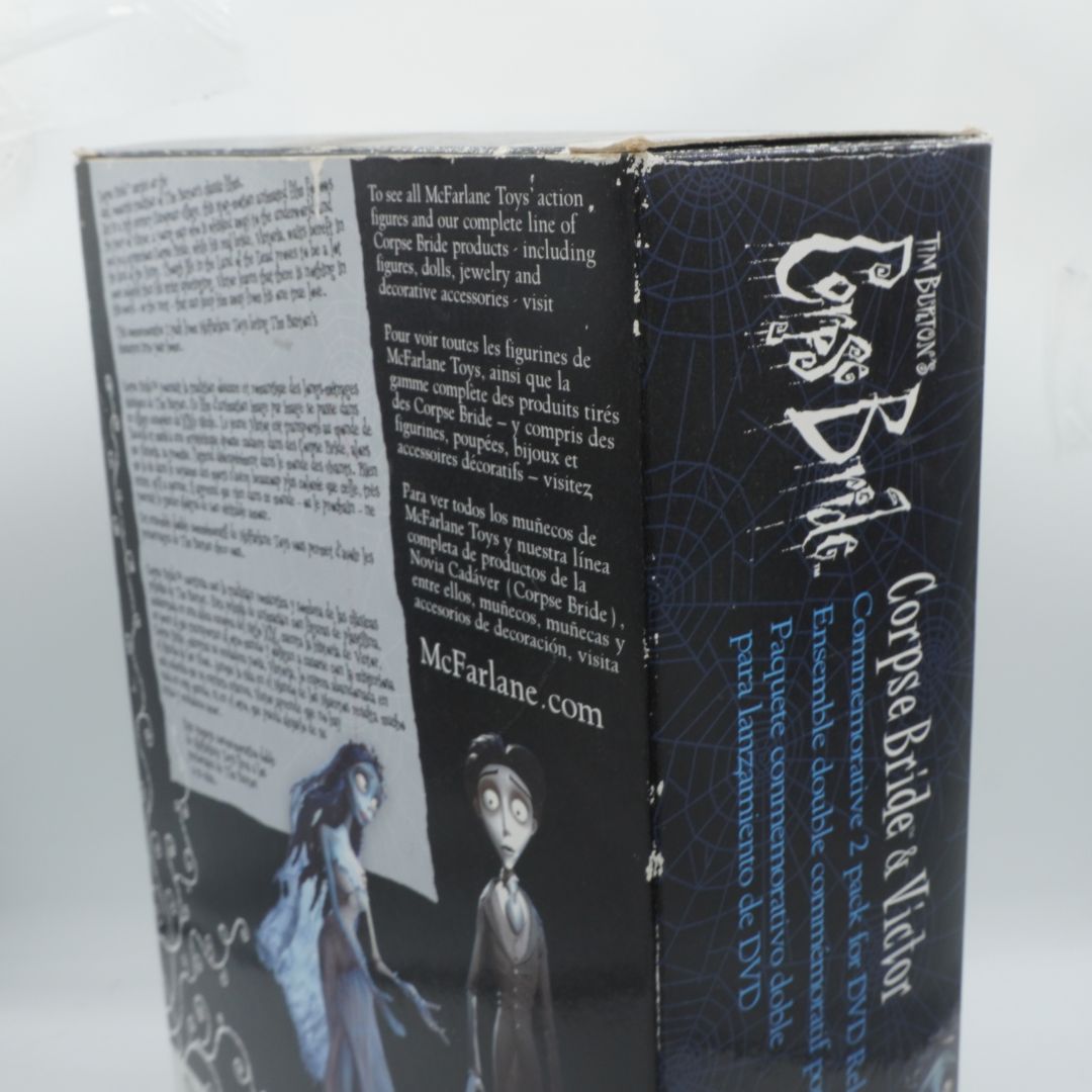 Open box of 'Corpse Bride' featuring characters and branding.