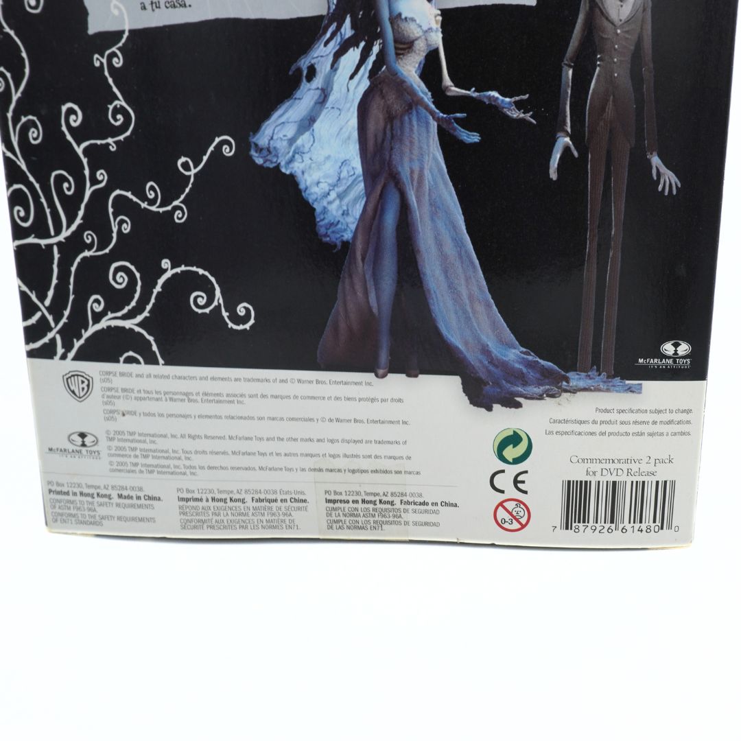 Barcode and copyright information from a vintage 2005 Corpse Bride doll set