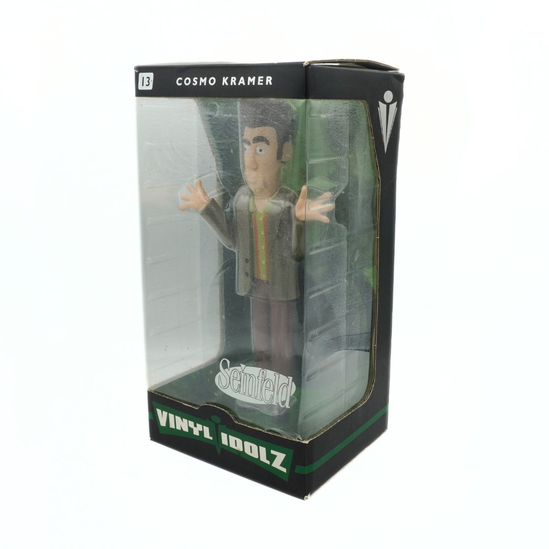 Cosmo Kramer figure in packaging with 'Seinfeld' branding