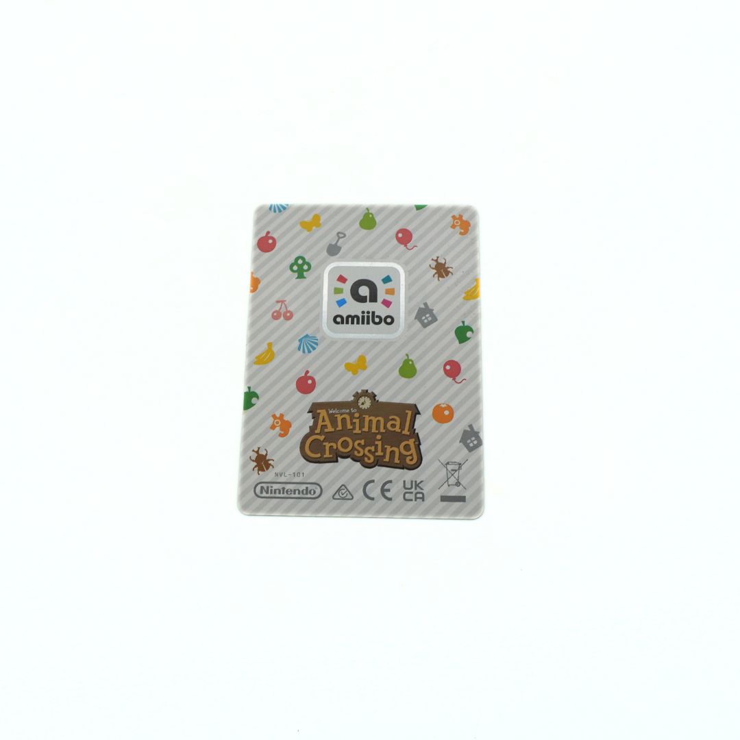Nintendo amiibo card with 'Animal Crossing' branding on a white background