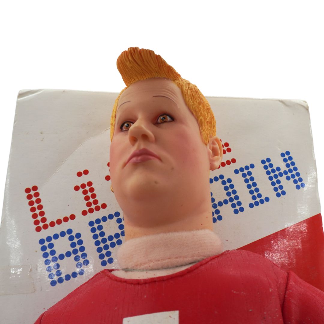 A vintage collectible action figure of the character Daffyd from Little-Britain