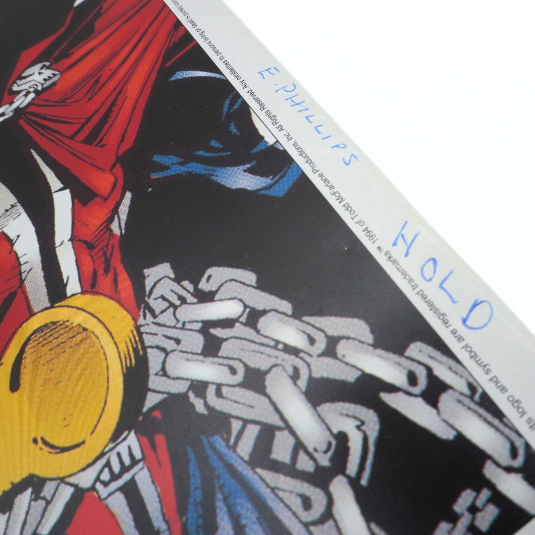 Pen marks on the back of a vintage 90s Star Wars comic