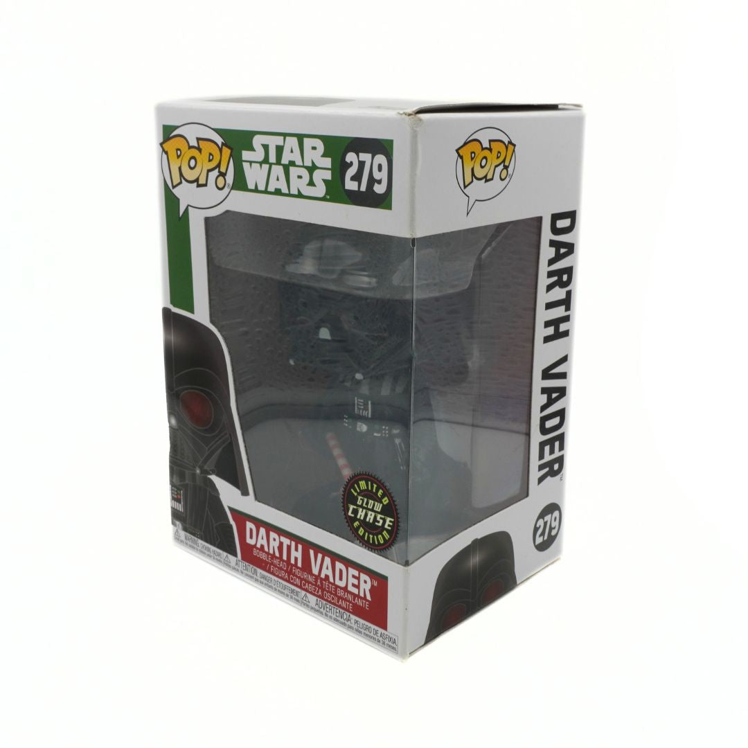Boxed Darth Vader Pop! vinyl figure from Star Wars with visible branding and product details.