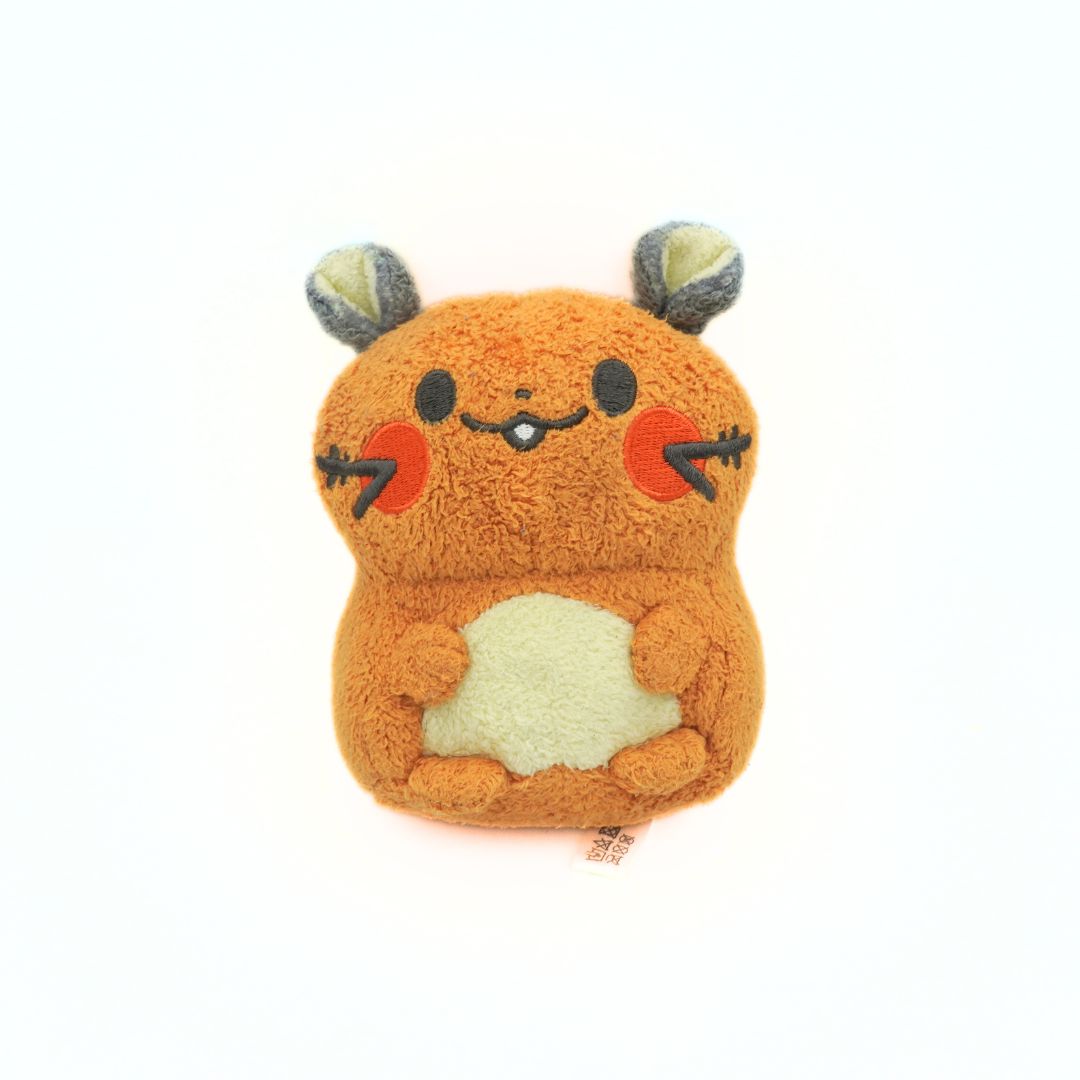 2019 soft plush Dedenne Pokemon plush with grey ears and red cheeks