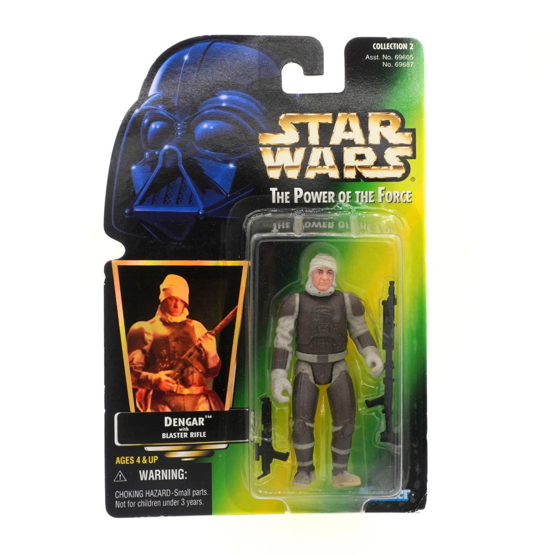 Star Wars action figure in packaging with 'The Power of the Force' branding