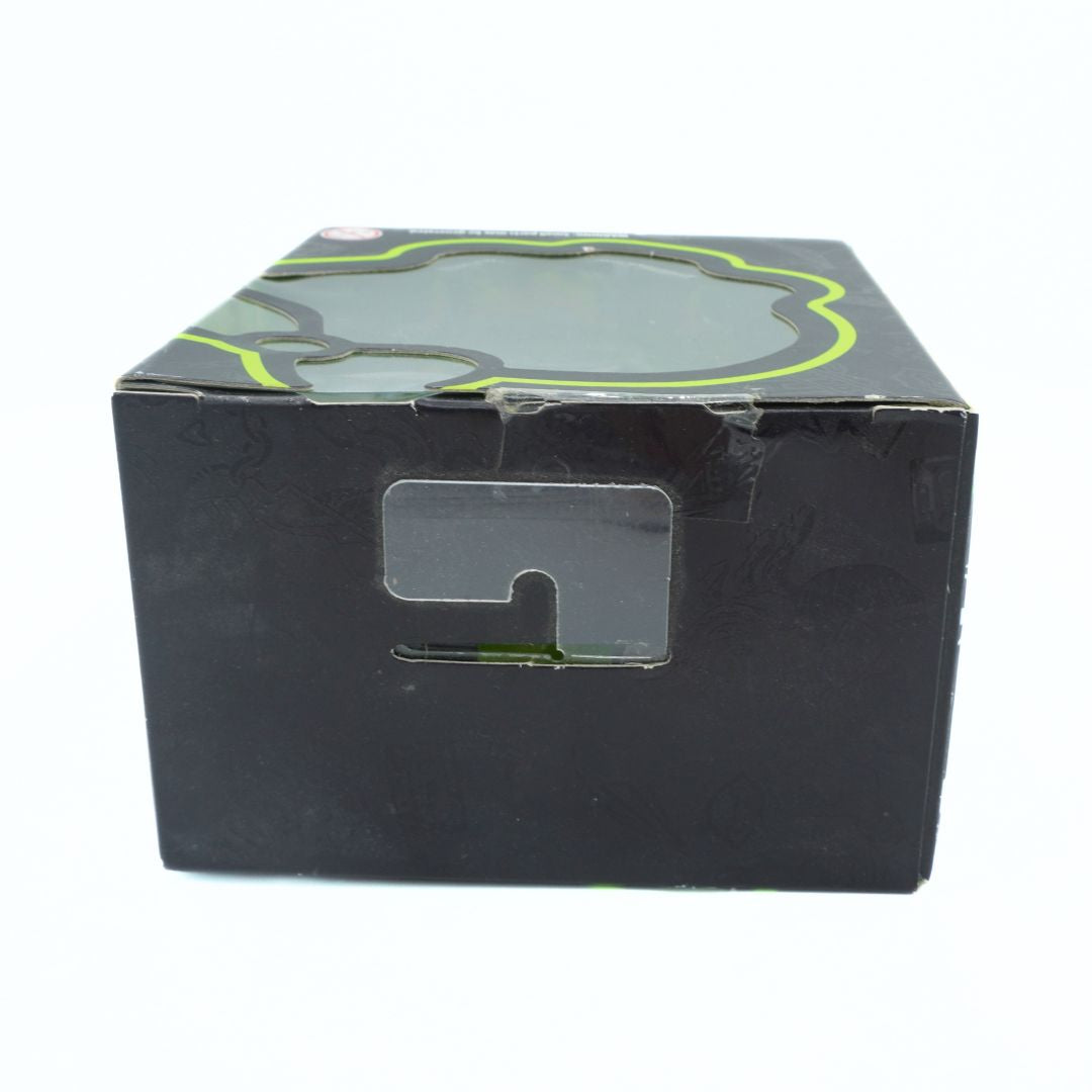 Black box with clear window on a white background