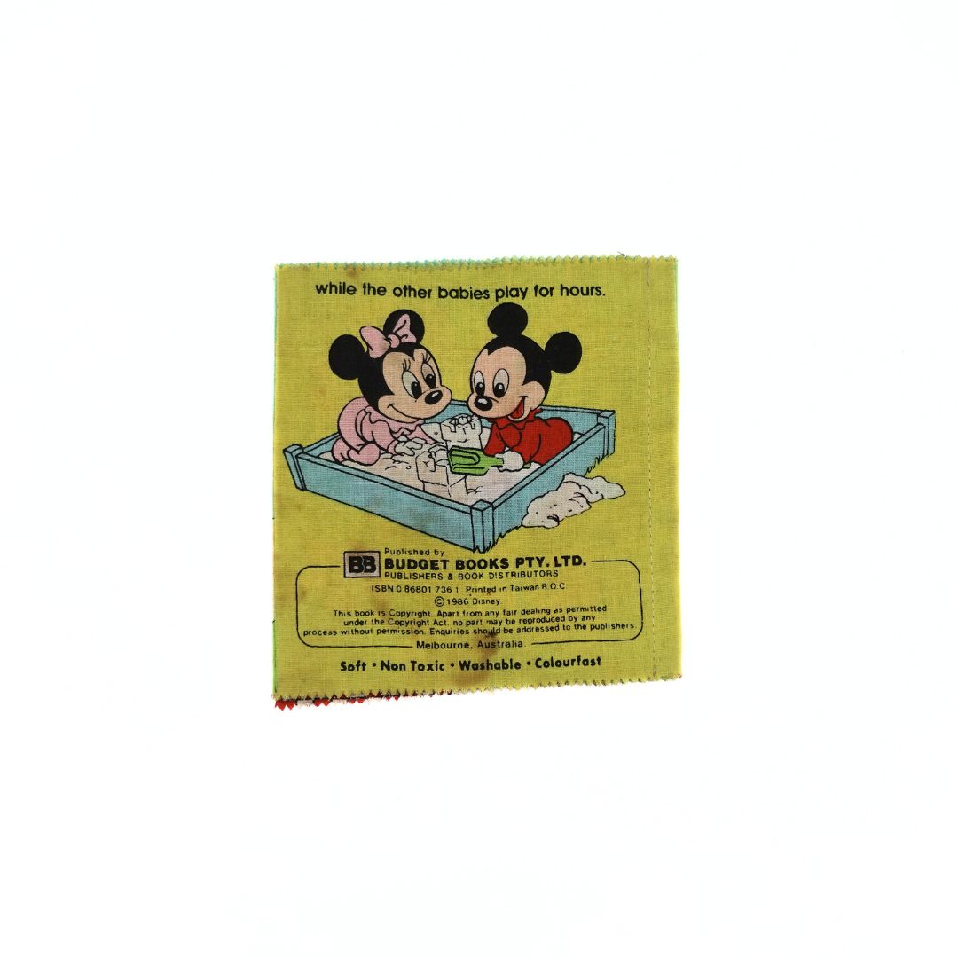 Back cover of the 1986 Disney Babies Picnic cloth book