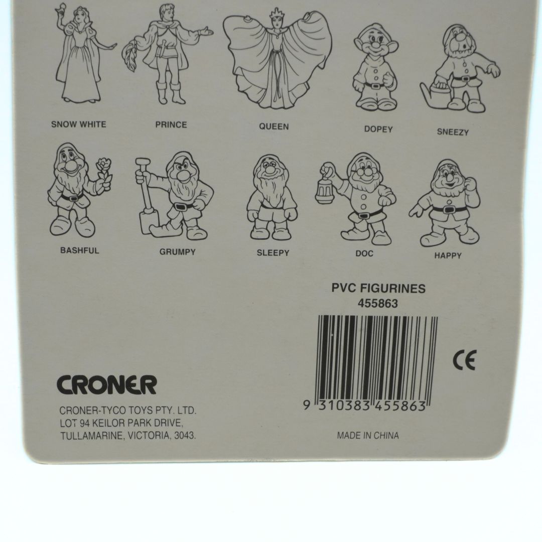 Back of a box with illustrations of Disney characters and product details.