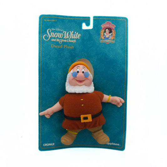 Plush toy of a dwarf from Snow White and the Seven Dwarfs in packaging on a white background