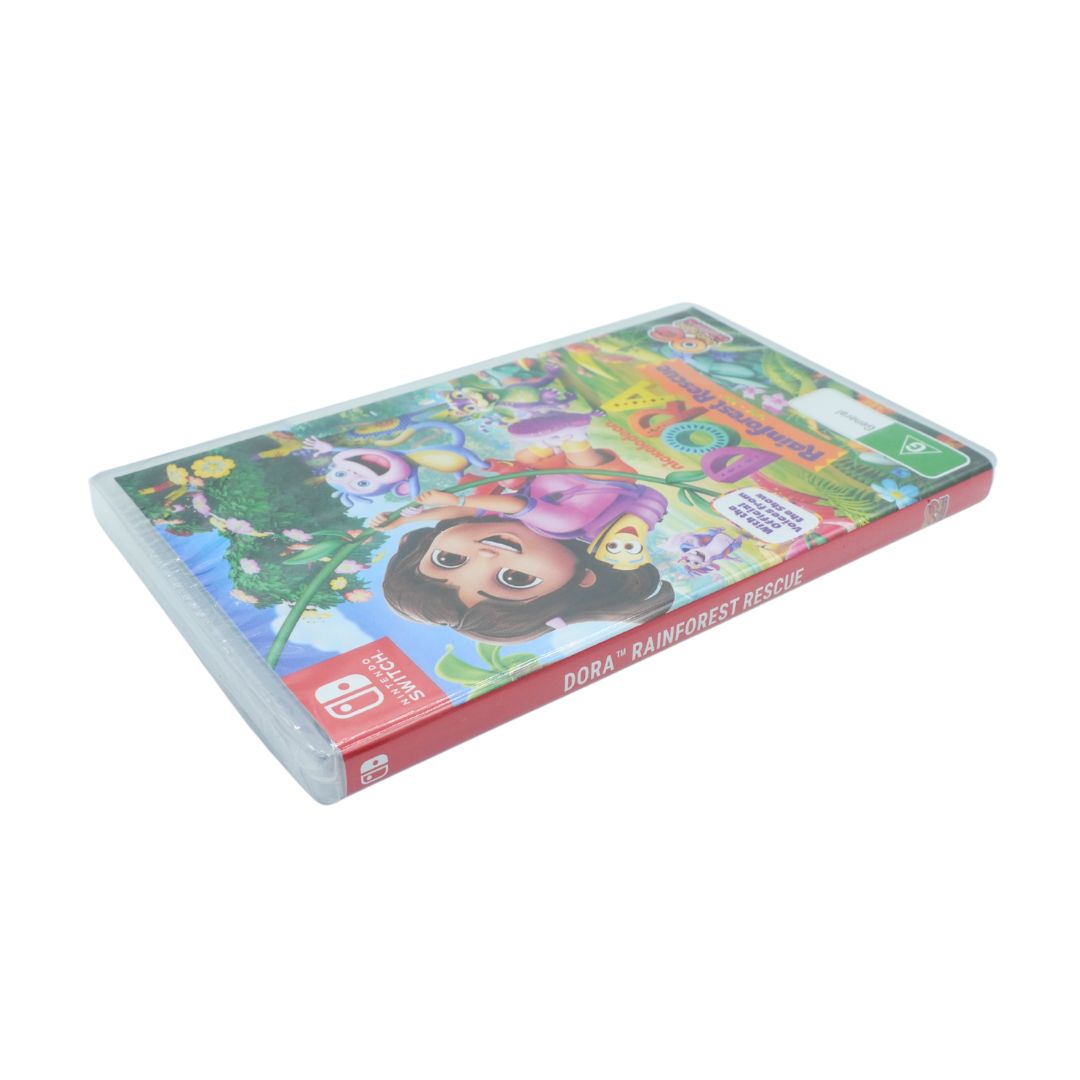 Front cover of a Nintendo Switch game featuring Dora the Explorer on a white background