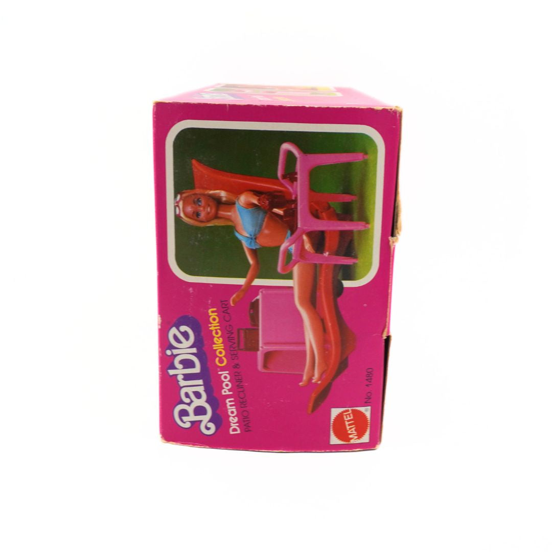 Barbie Dream Pool Collection packaging with a doll and pool toy on a white background