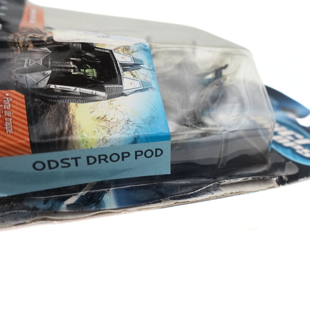 Closeup of some damage to the Halo ODST Drop Pod packaging