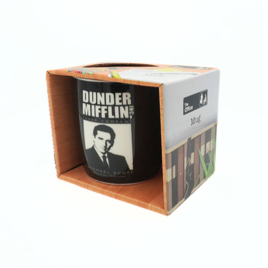 Dunder Mifflin mug in packaging with 'The Office' branding