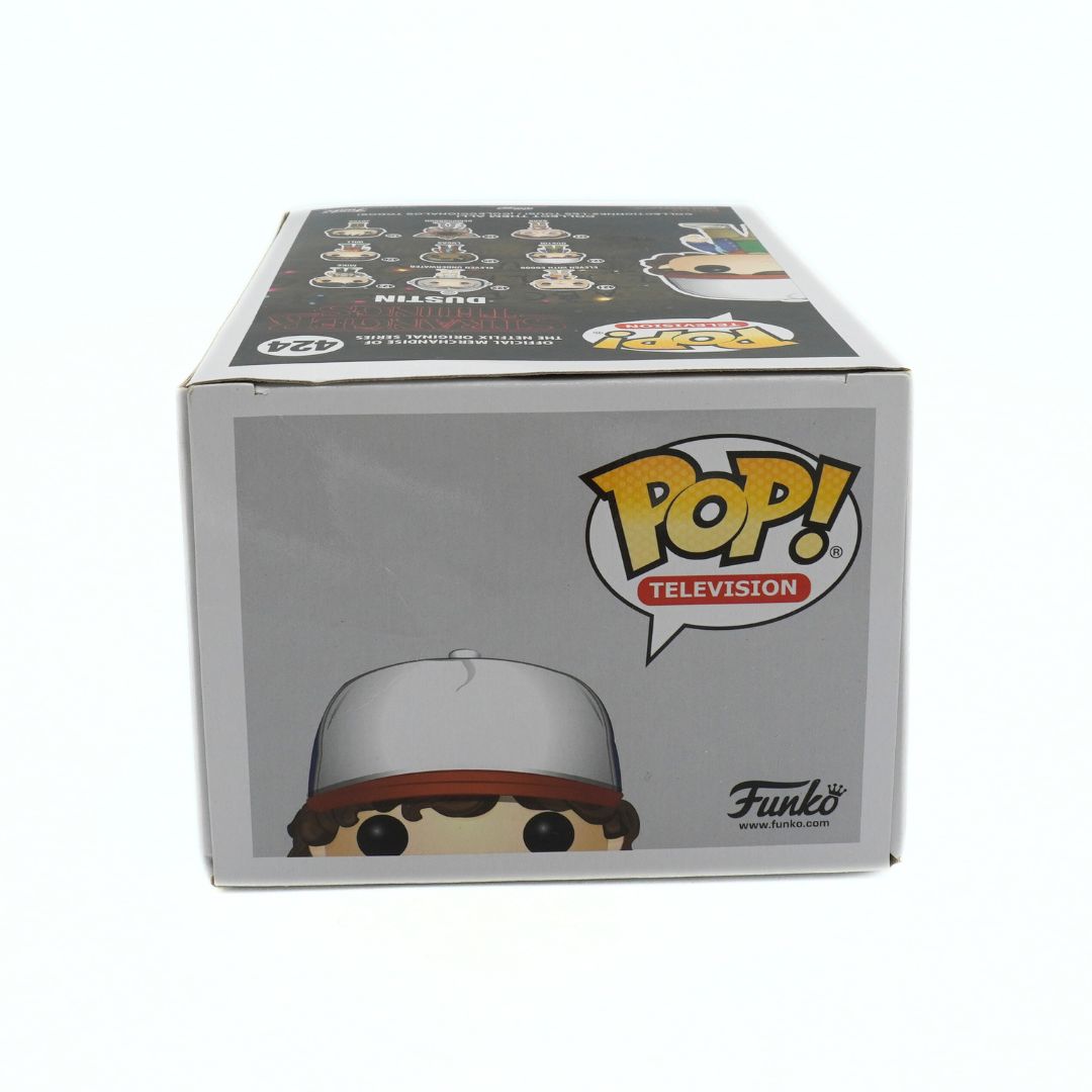 Funko Pop! Television box with a figure of a character wearing a helmet on a white background