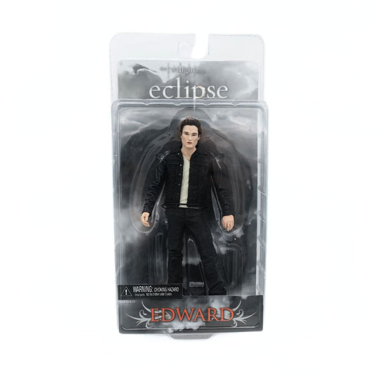 Front on photo of a 2010 NECA Edward Cullen figurine released in line with the movie Twilight Eclipse