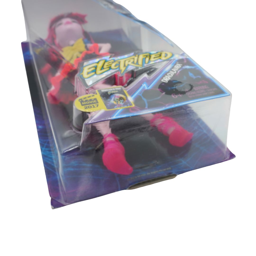 Toy figure in packaging with 'Electrified' branding on a white background