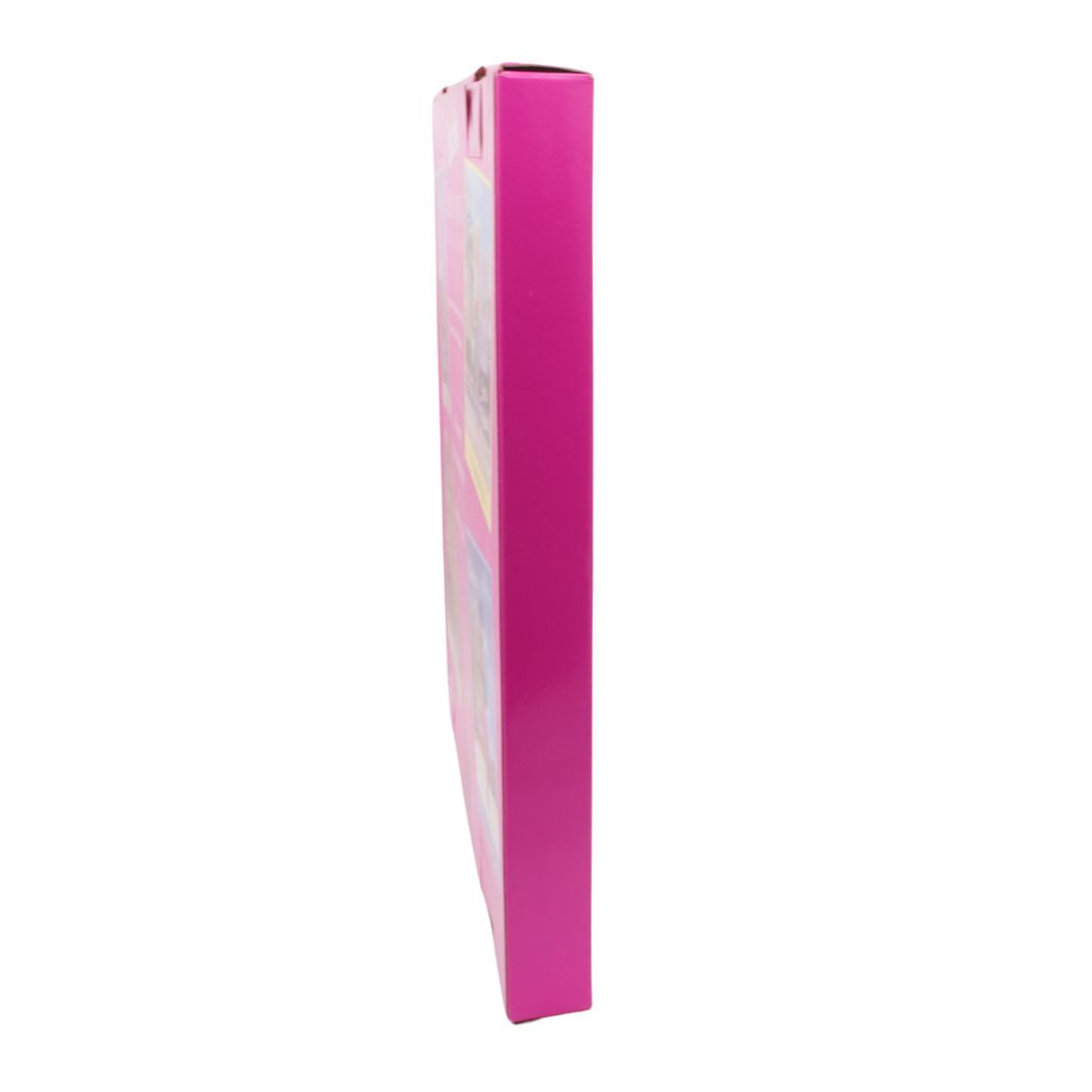 Pink box on a white background