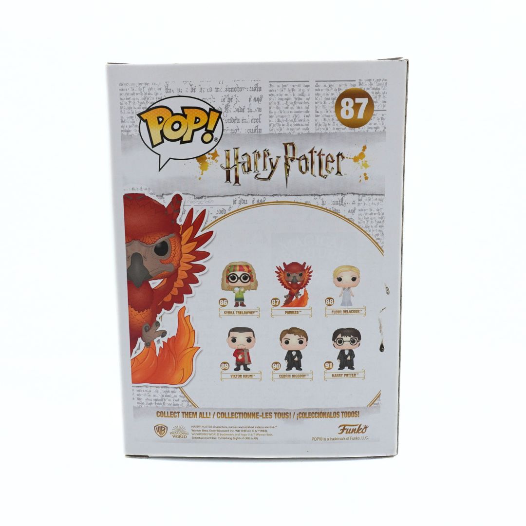Funko Pop! Harry Potter blind box number 87, showing the back of the packaging with character illustrations and collectible figures.