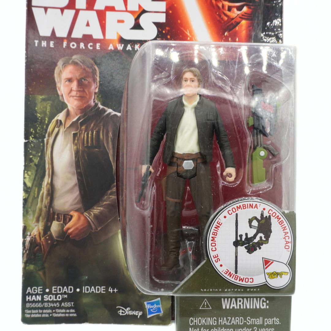 Star Wars action figure in packaging with character illustration on the side