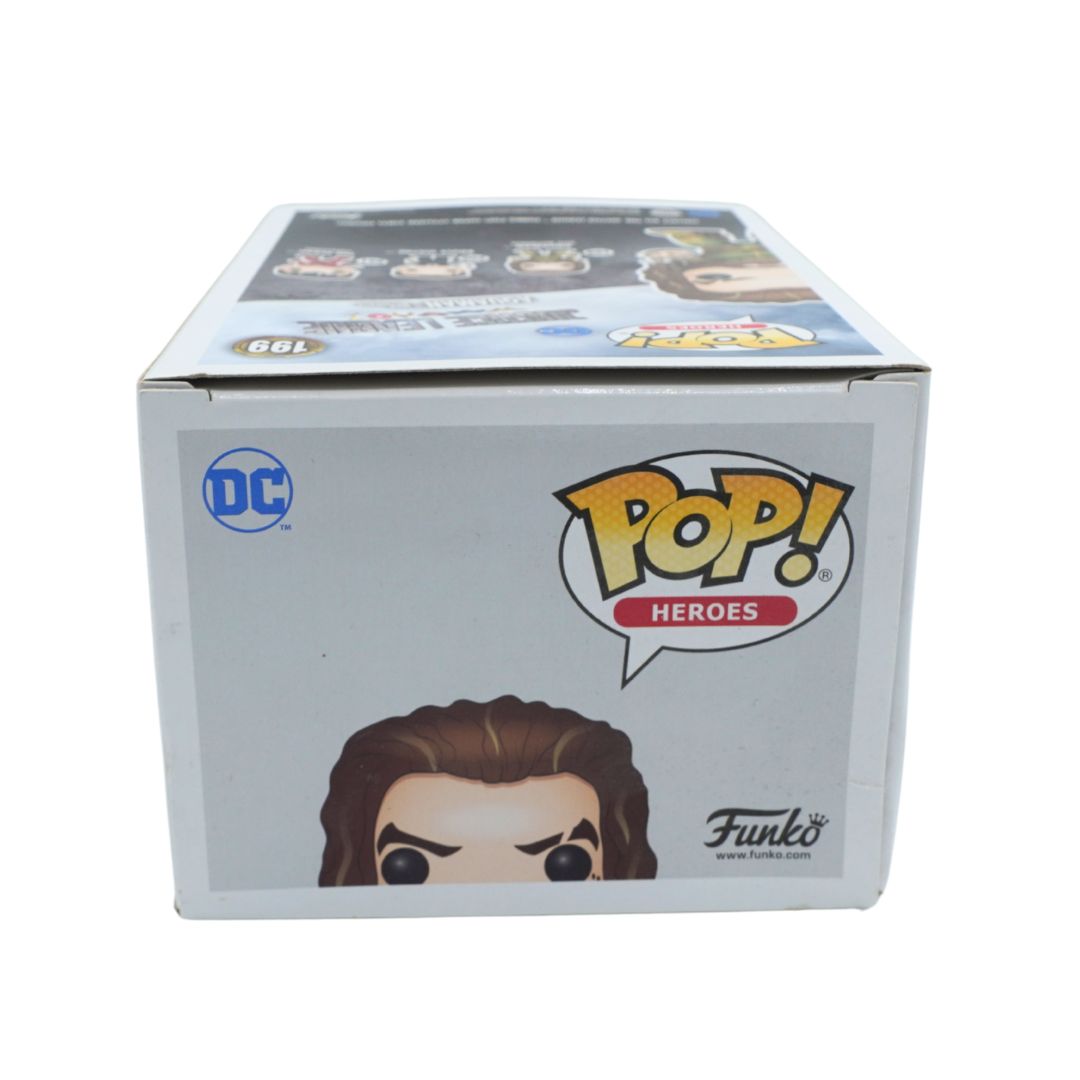 Funko Pop! Heroes DC Comics box featuring a stylized character illustration on a white background.