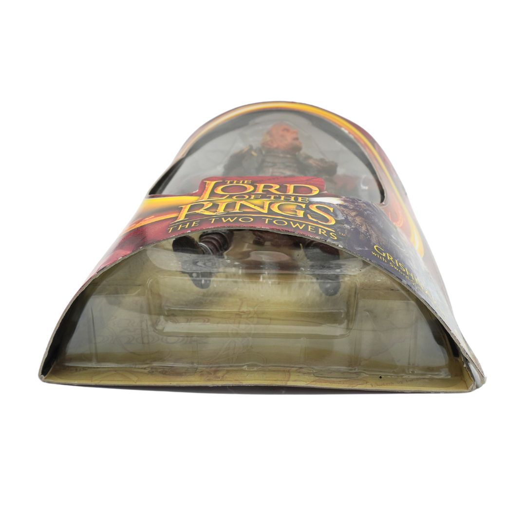 A front on photo of Grishnakh from Lord of the Rings in red and yellow packaging on a white background