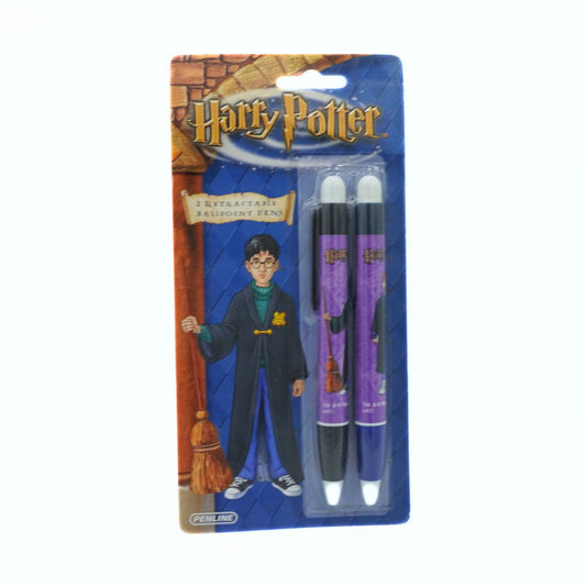 Two pens with Harry Potter design packaging on a white background