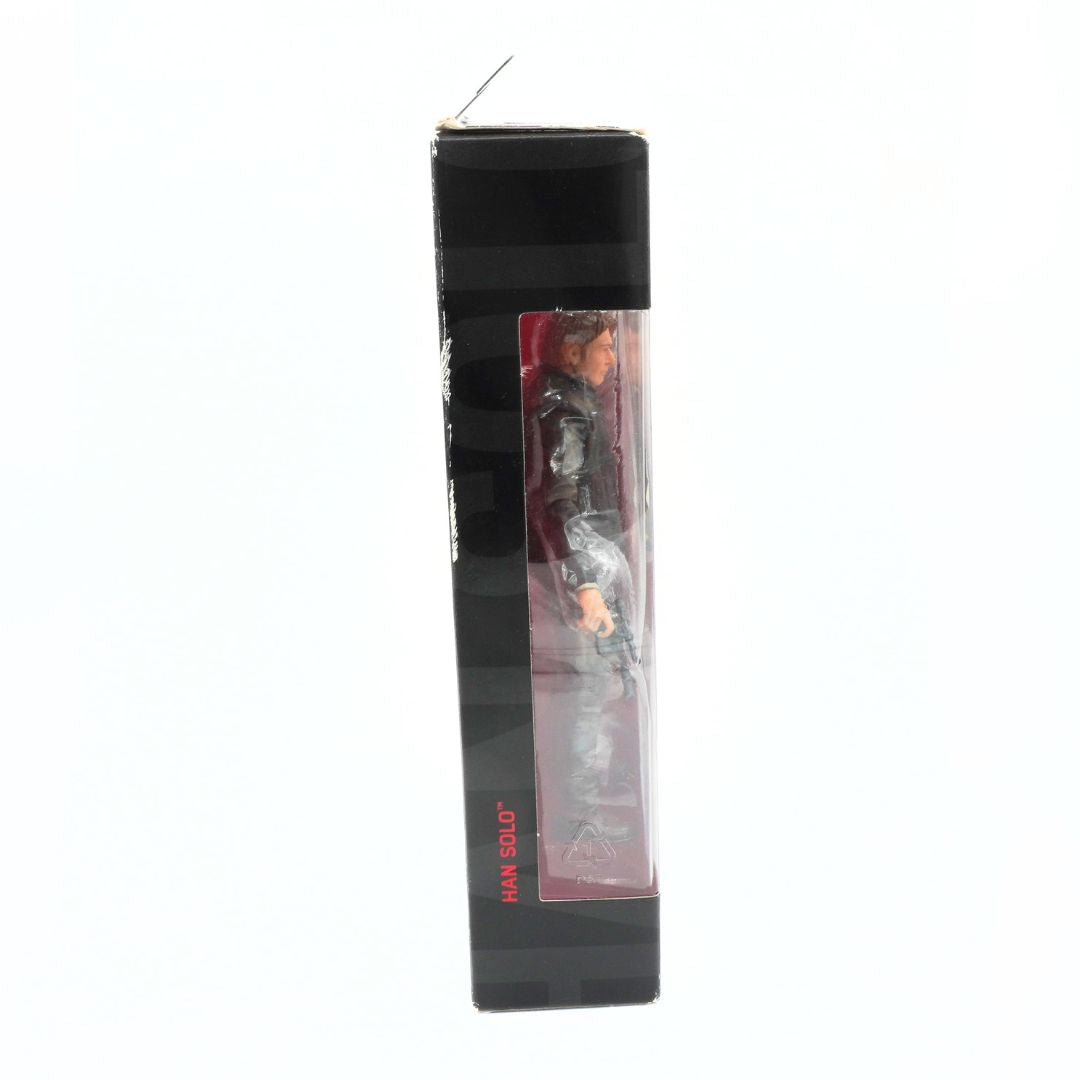 Han Solo action figure in packaging on a white background