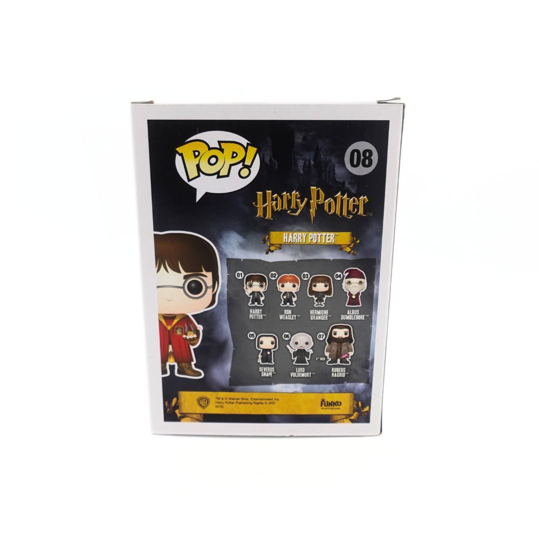 Packaging from a Hot Topic Pre-Release Harry Potter 08 Funko Pop showing the other characters in the collection