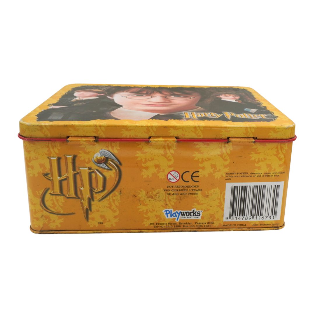 Harry Potter toy box with branding and product details on a white background