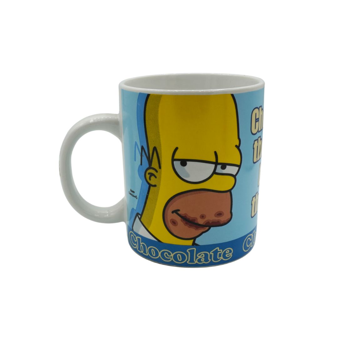 Mug with a cartoon character design on a white background