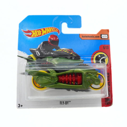 Hot Wheels Fly-By toy car in packaging with visible branding