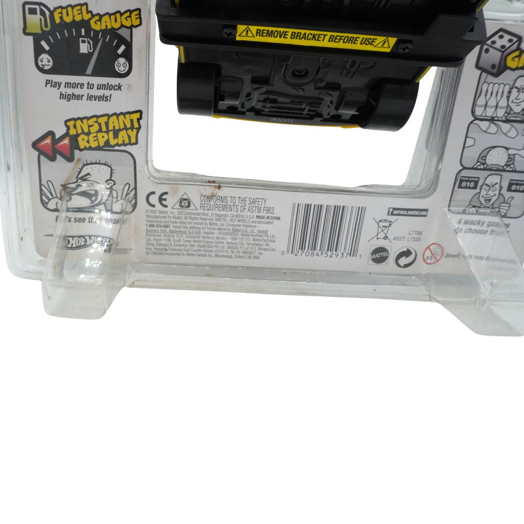 Toy fuel gauge with packaging on a white background