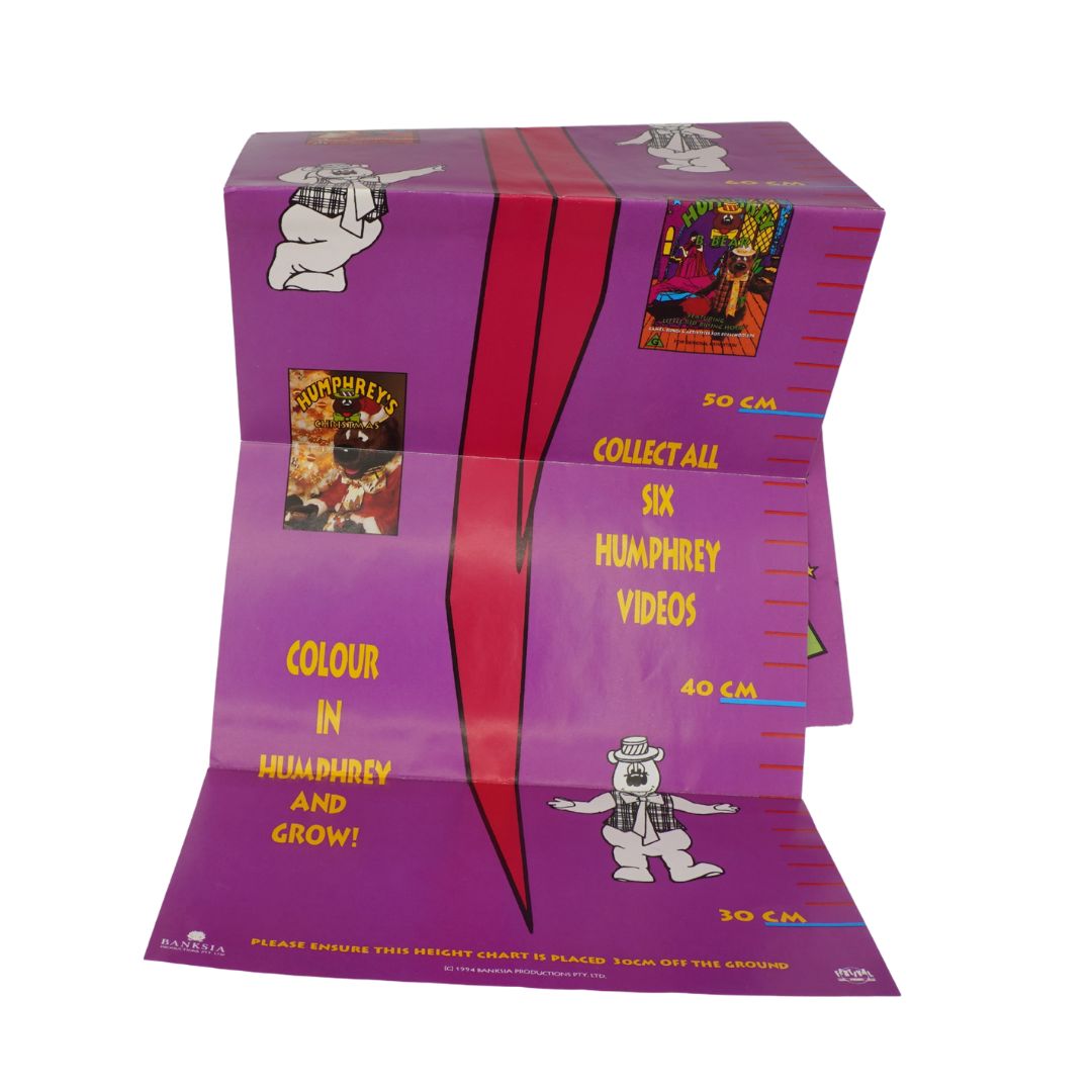 Height chart featuring Humphrey B. Bear, released in 1994