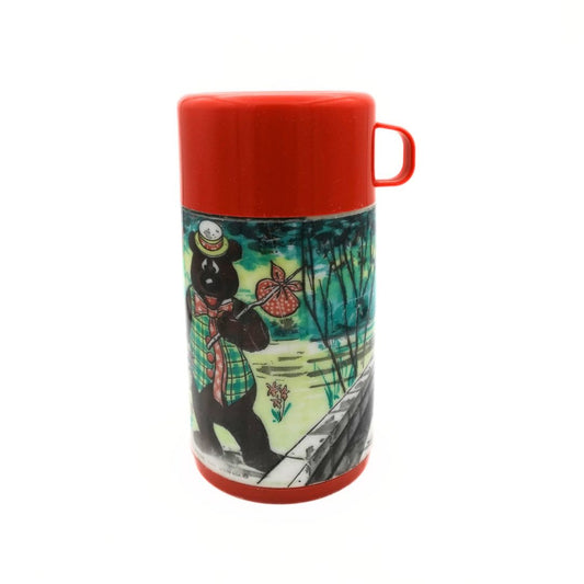 Vintage Aladdin Humphrey B Bear Thermos with red lid